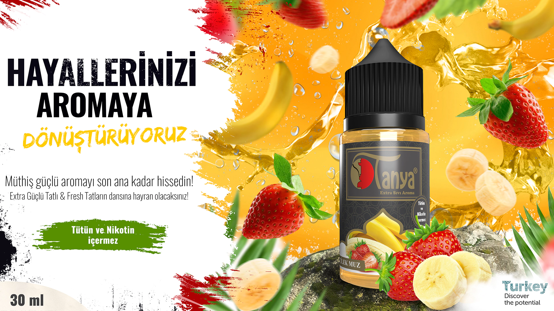 ÇİLEK MUZ Extra Sıvı Aroma 30ml