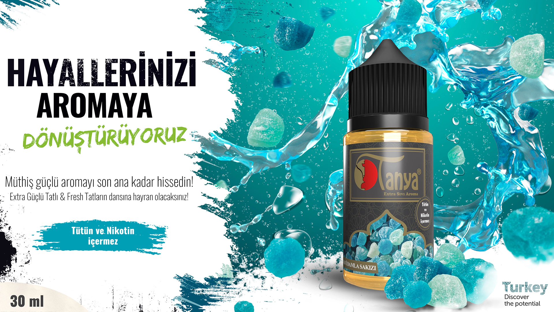 MAVİ DAMLA SAKIZ Extra Sıvı Aroma 30ml