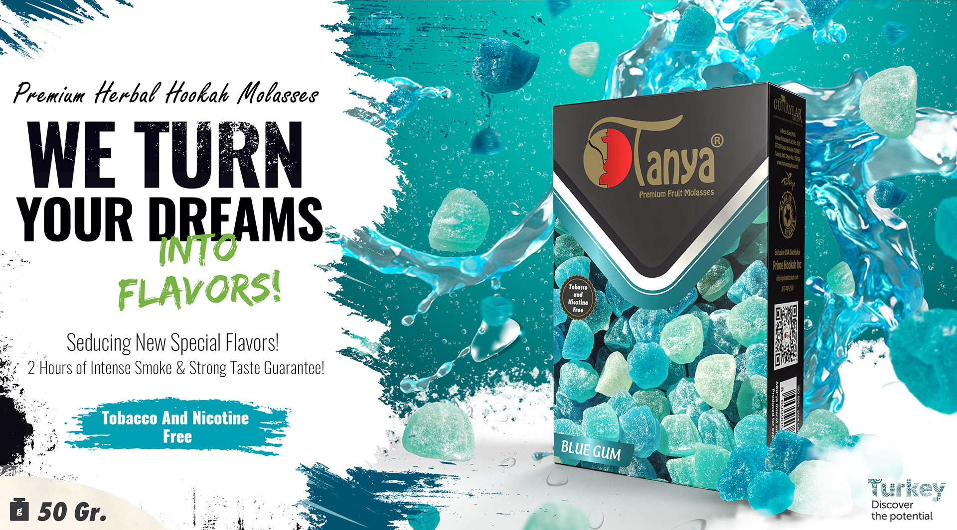 Патока для кальяна BLUE GUM GUM 50гр