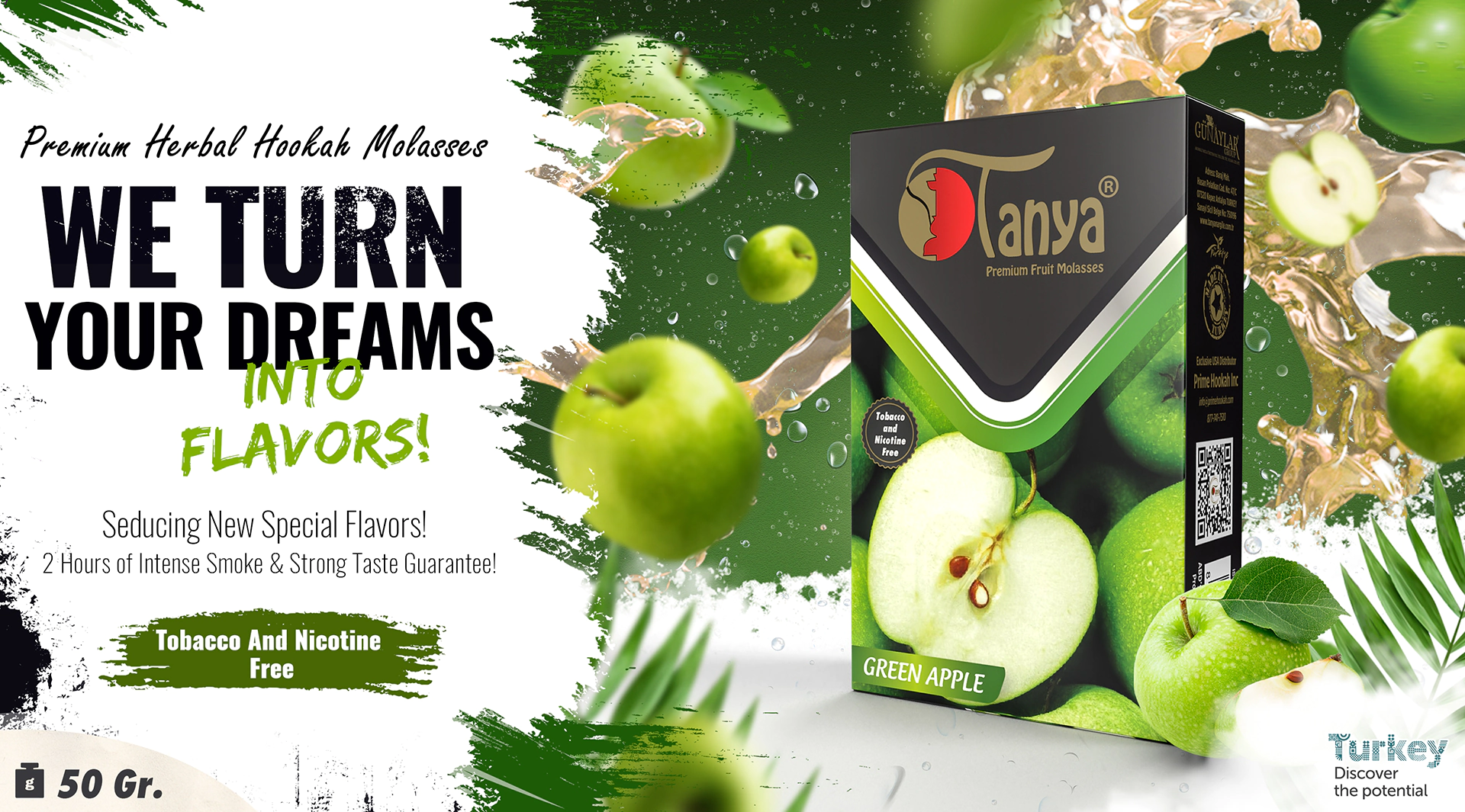 Патока для кальяна GREEN APPLE 50гр