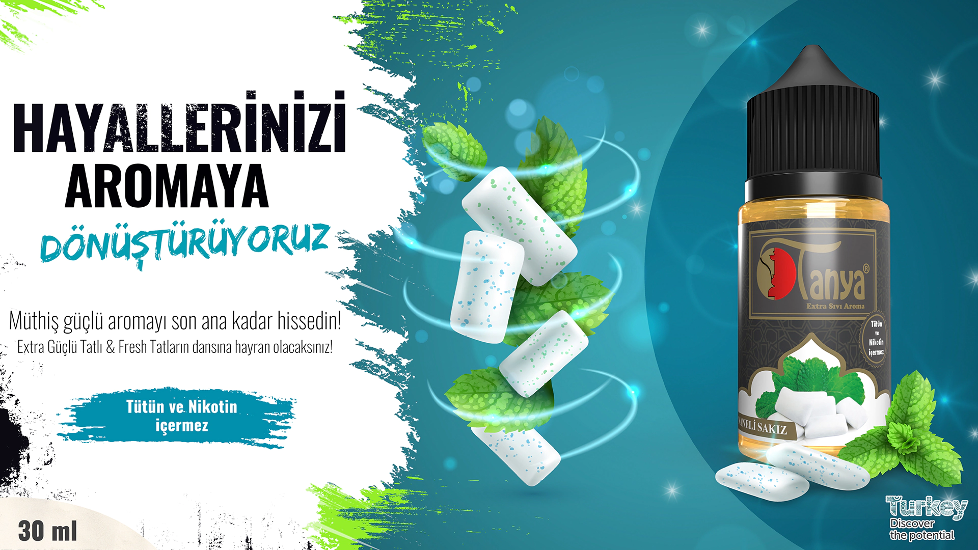 NANELİ SAKIZ Extra Sıvı Aroma 30ml