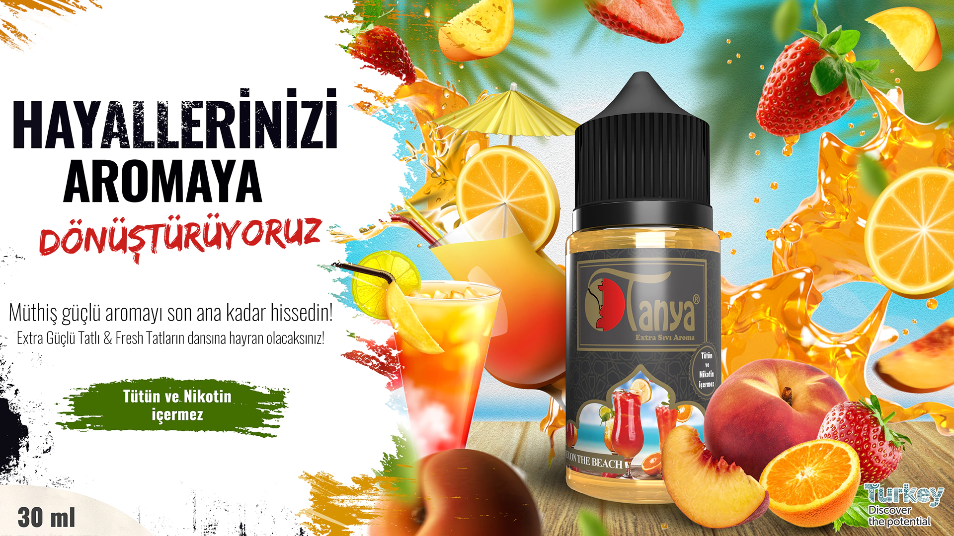 Sex On The Beach Extra Sıvı Aroma 30ml Tanya Hookah