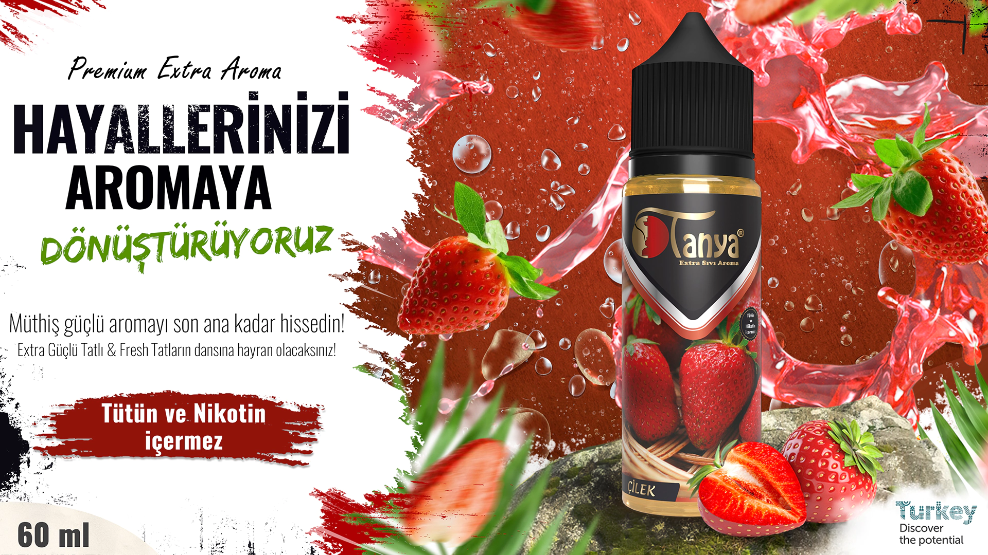 ÇİLEK Extra Liquid Aroma 60ml