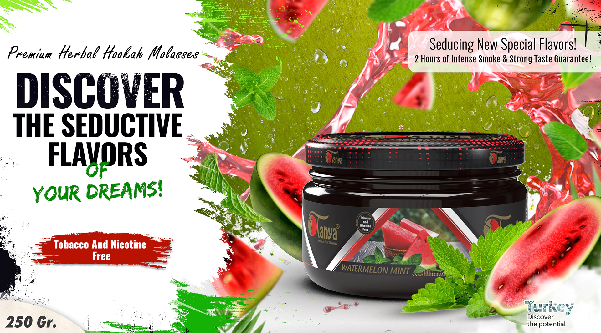 WATERMELON MINT Hookah Molasses 250Gr