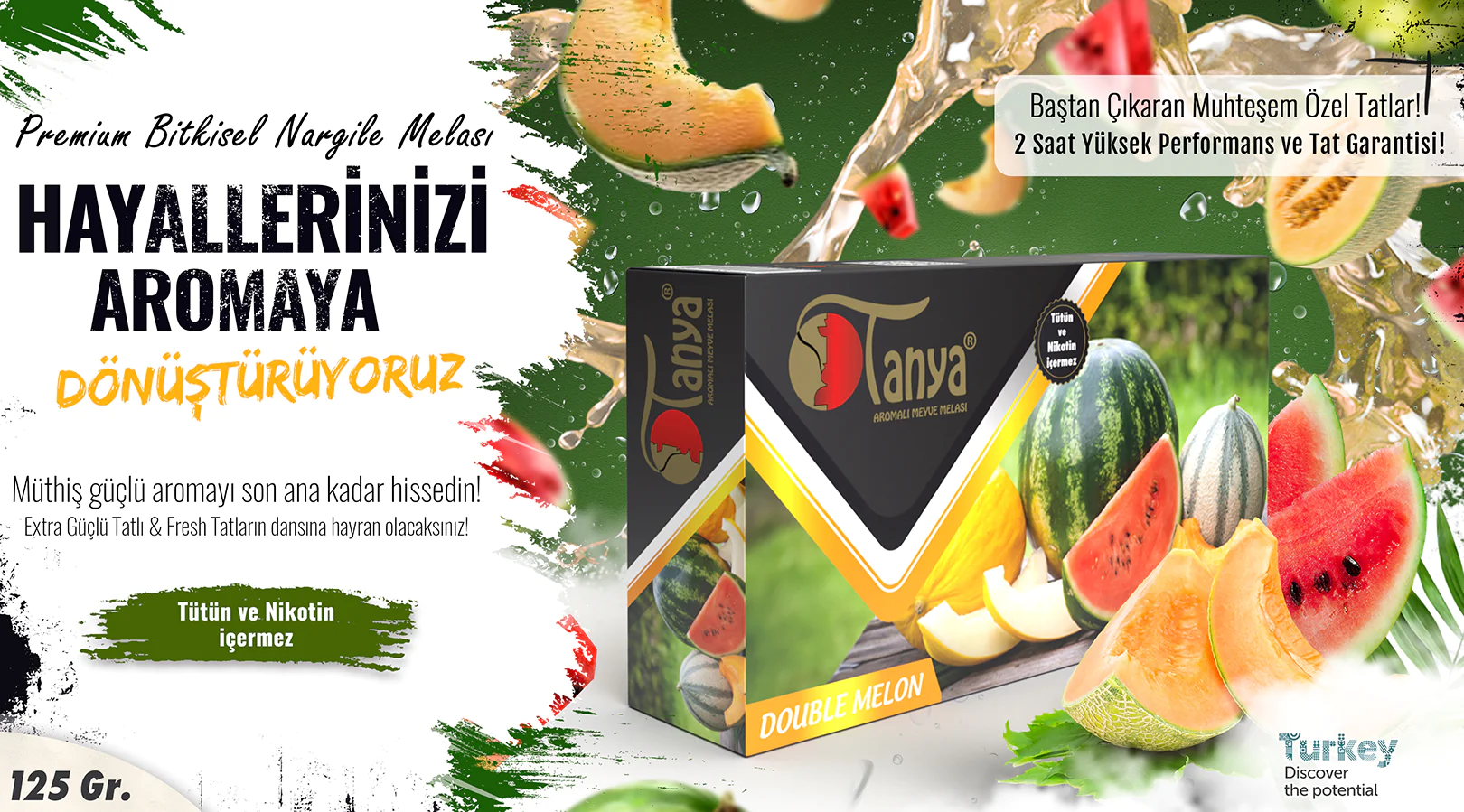 DOUBLE MELON Nargile Melası 125Gr.