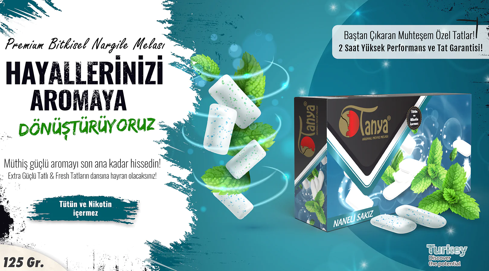 NANELİ SAKIZ Nargile Melası 125Gr.