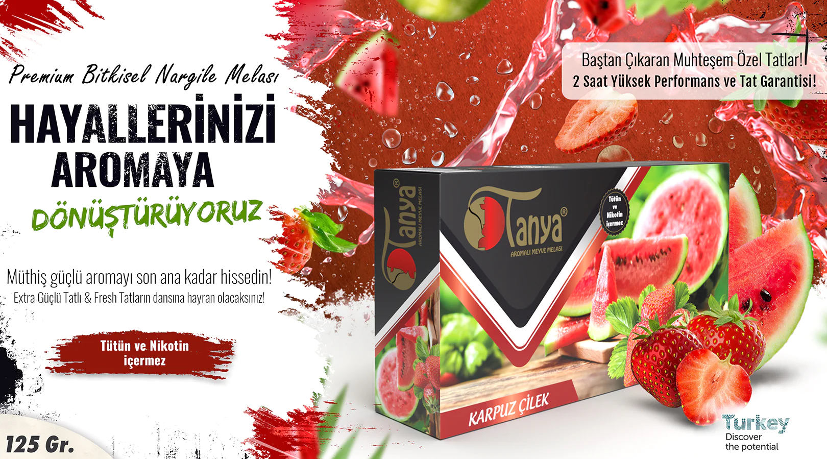 KARPUZ ÇİLEK Nargile Melası 125Gr.